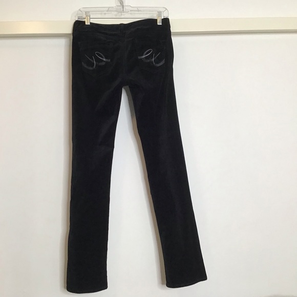 Express Black Faux Velvet Pants Size 2 - Picture 2 of 4